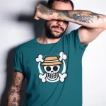 Skull Pirate Funny Half Sleeve Printed T-shirt For Men