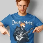 Death Metal Half Sleeves Printed T shirt For Men