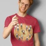 Living In My Own Stickyman World Half Sleeve Printed T-shirt For Men