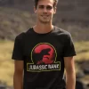 Jurassic Bank Parody Half Sleeves Printed T-shirt For Men