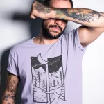 Mystic Peaks Half Sleeve Printed T-shirt For Men