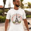 Paris Effiel Tower Half Sleeve Printed T-shirt For Men