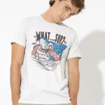 What Sup - Shark Talk Funny Half Sleeves Printed T-shirt For Men