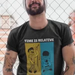 Time is Relative Funny Half Sleeves Printed T-shirt For Men