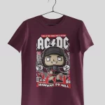 AC/DC Angus Young in Funko Pop Half Sleeves Printed T shirt - Unisex