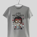 Jimi Hendrix In Funko Half Sleeves Printed T shirt - Unisex