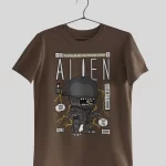 Aliens By Ridley Scott In Funko Pop Half Sleeves Printed T-shirt - Unisex