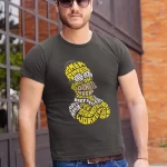 Simpson Half Sleeves Printed T Shirt For Men