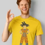 Goku Half Sleeves Printed T Shirt For Men