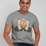 Funny Bodybuilder Half Sleeves Printed T shirt For Men