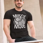 Muscle Mode Half Sleeves Printed T shirt For Men