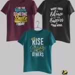 Combo of 3 - Motivational Quotes Half Sleeves Printed T Shirt For Men