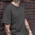 Black Plain Half-Sleeve T-Shirt for Men