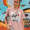 Japanese Crane Serenity Painting Half Sleeves Printed T-shirt – Unisex