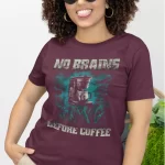 Zombie Apocalypse - No Brains Before Coffee Half Sleeve Printed T-shirt - Unisex