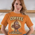 Coffee - Syrup of Productivity Half Sleeve Printed T-shirt - Unisex