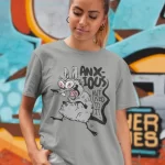 Anxious Rat Funny Half Sleeve T-shirt - Unisex