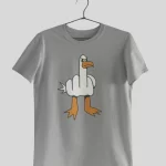 Salty Seagull Gesture Half Sleeves Printed T-shirt For Men